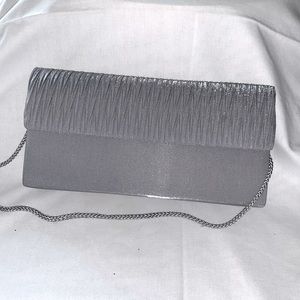 Light grew satin shoulder purse